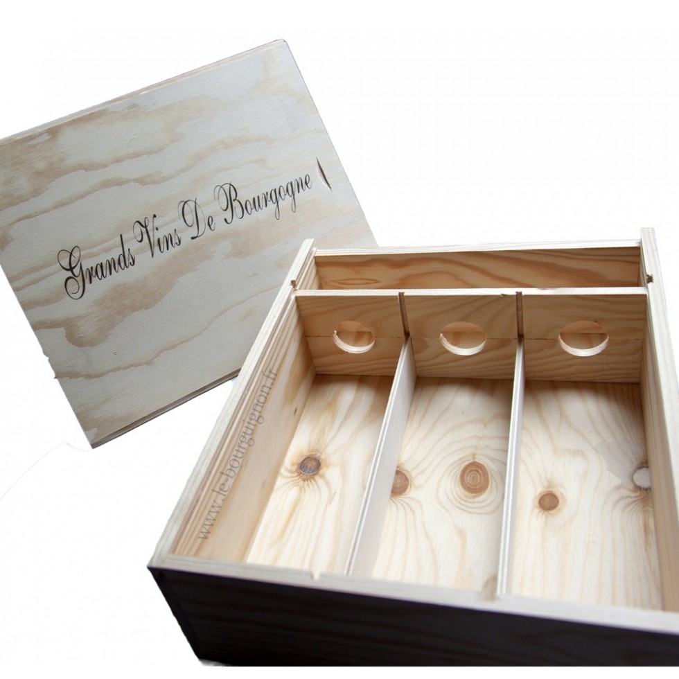 Houten gift box 1 fles