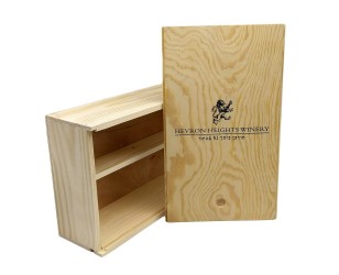 Houten gift box 1 fles