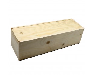 Houten geschenkdoos 1 fles