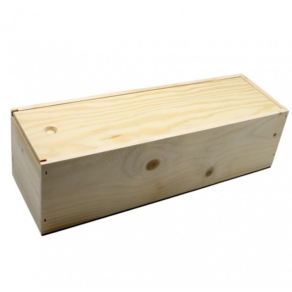 Houten geschenkdoos 1 fles