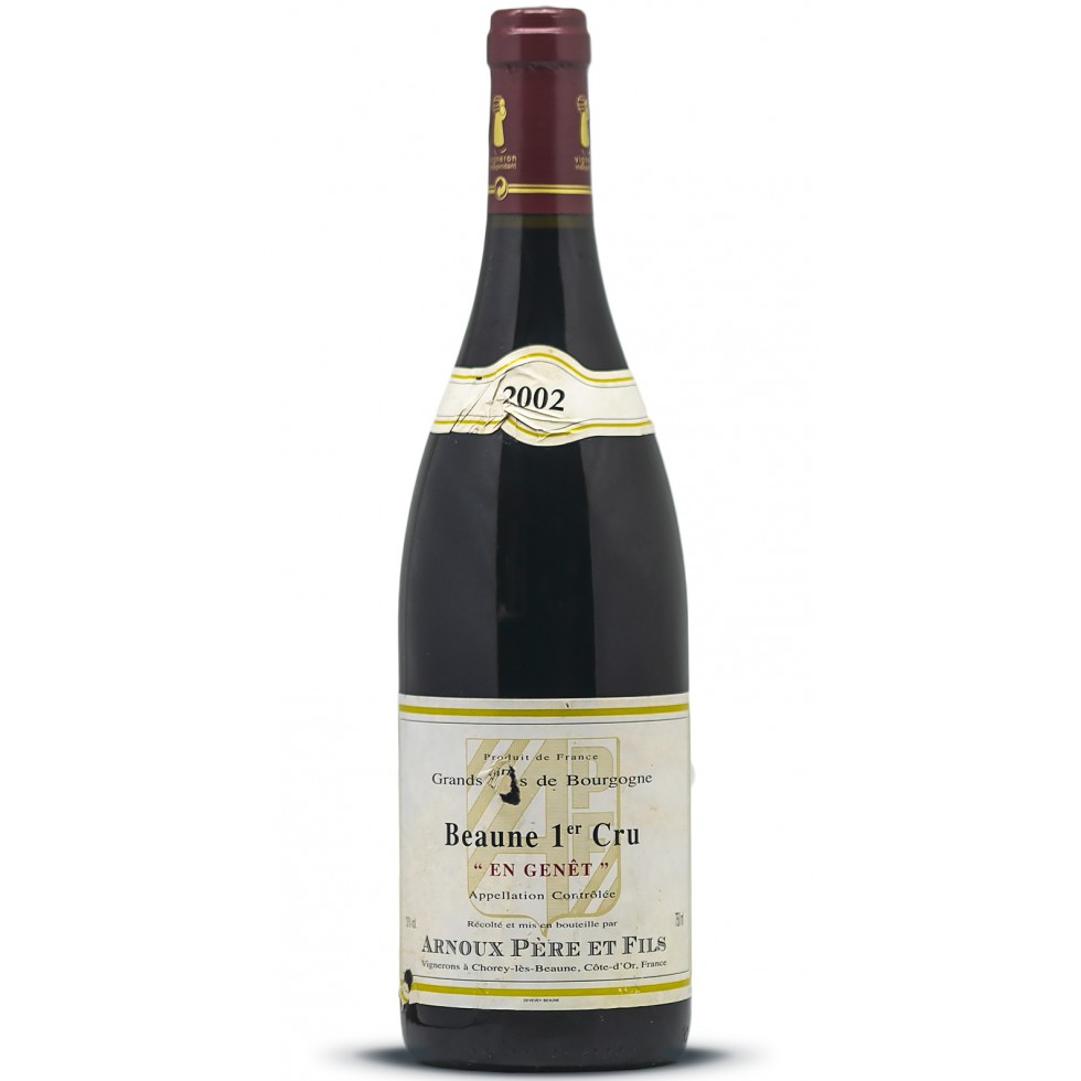 Bottle wine burgundy red 2002