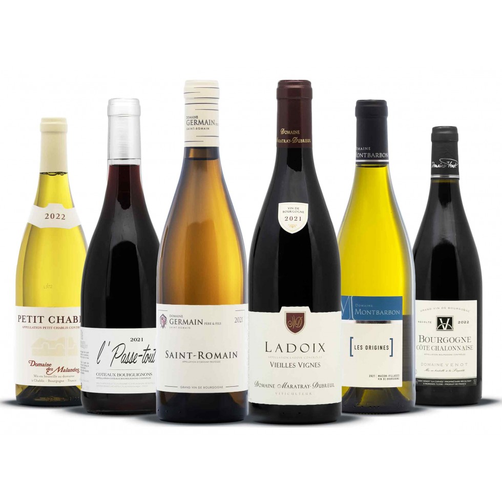 Burgunder Wein Entdeckungssortiment