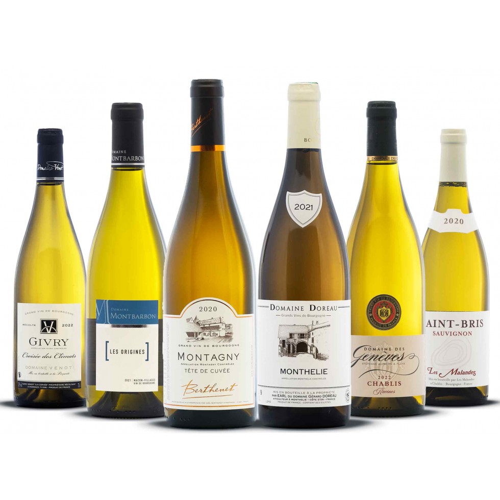 White wines from Burgundy