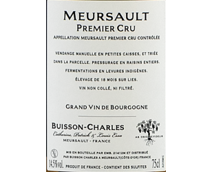 Meursault Premier Cru Label
