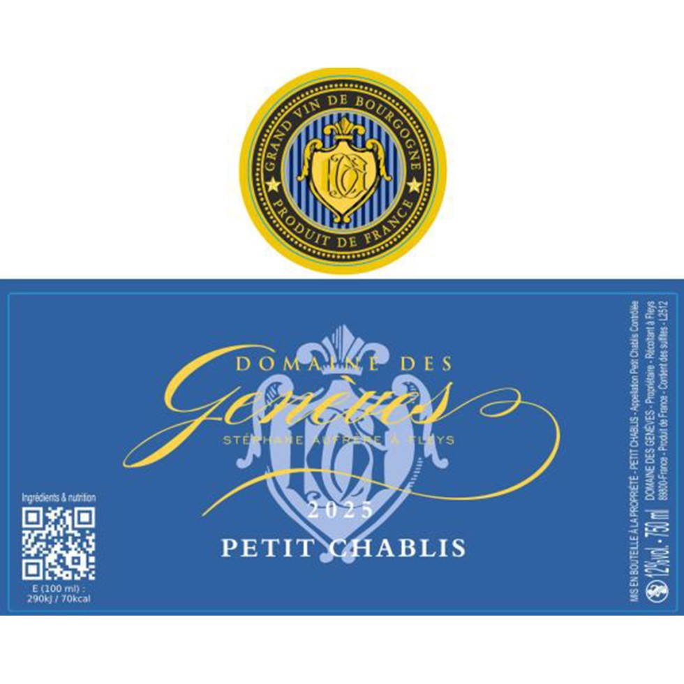 étiquette petit chablis