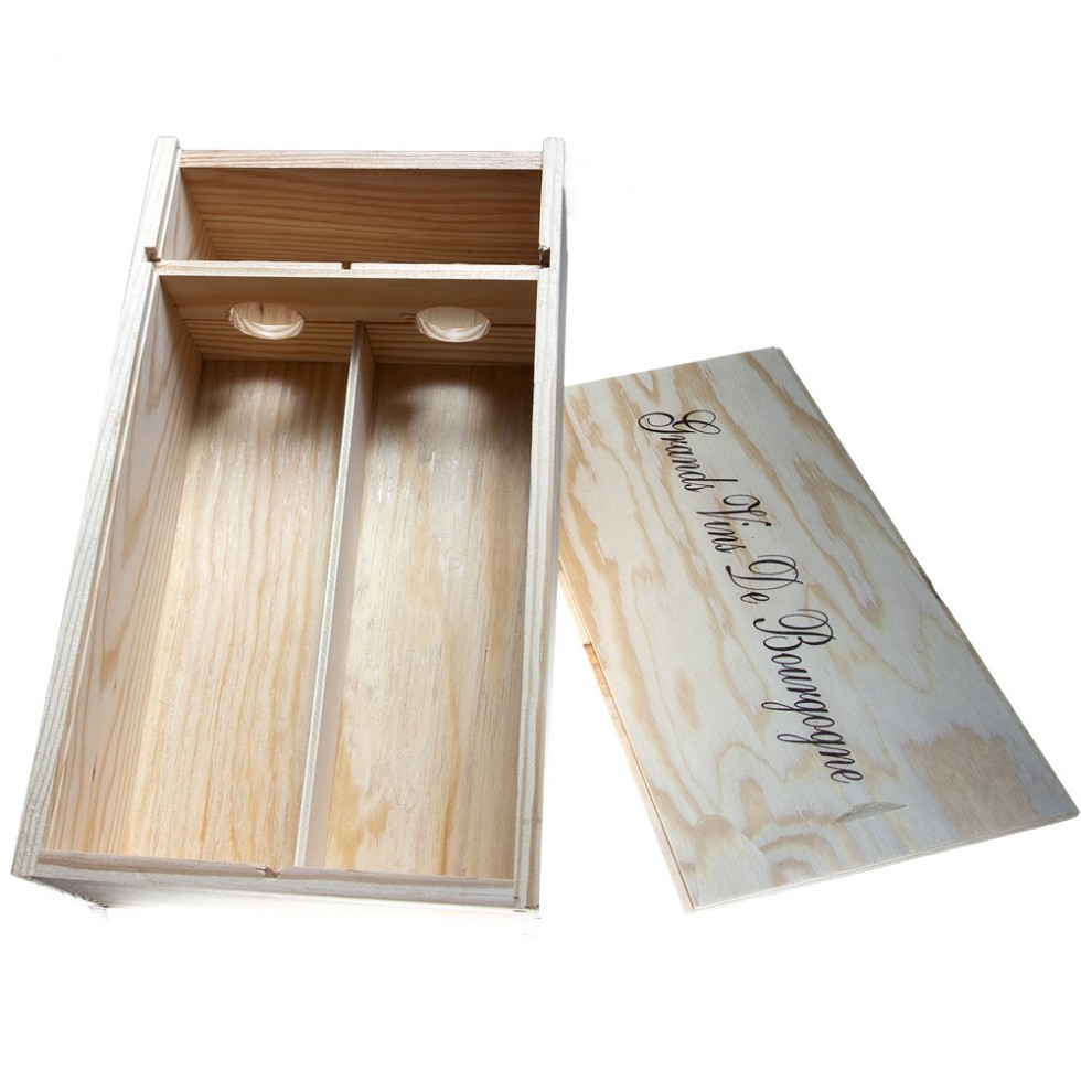 Houten gift box 1 fles