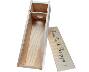 Gift box wood 1 bottle wine