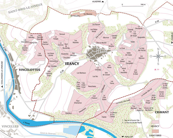 carte appellation vin irancy