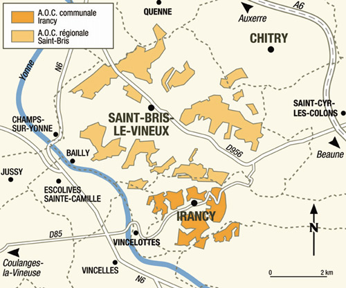 carte appellation vin saint bris